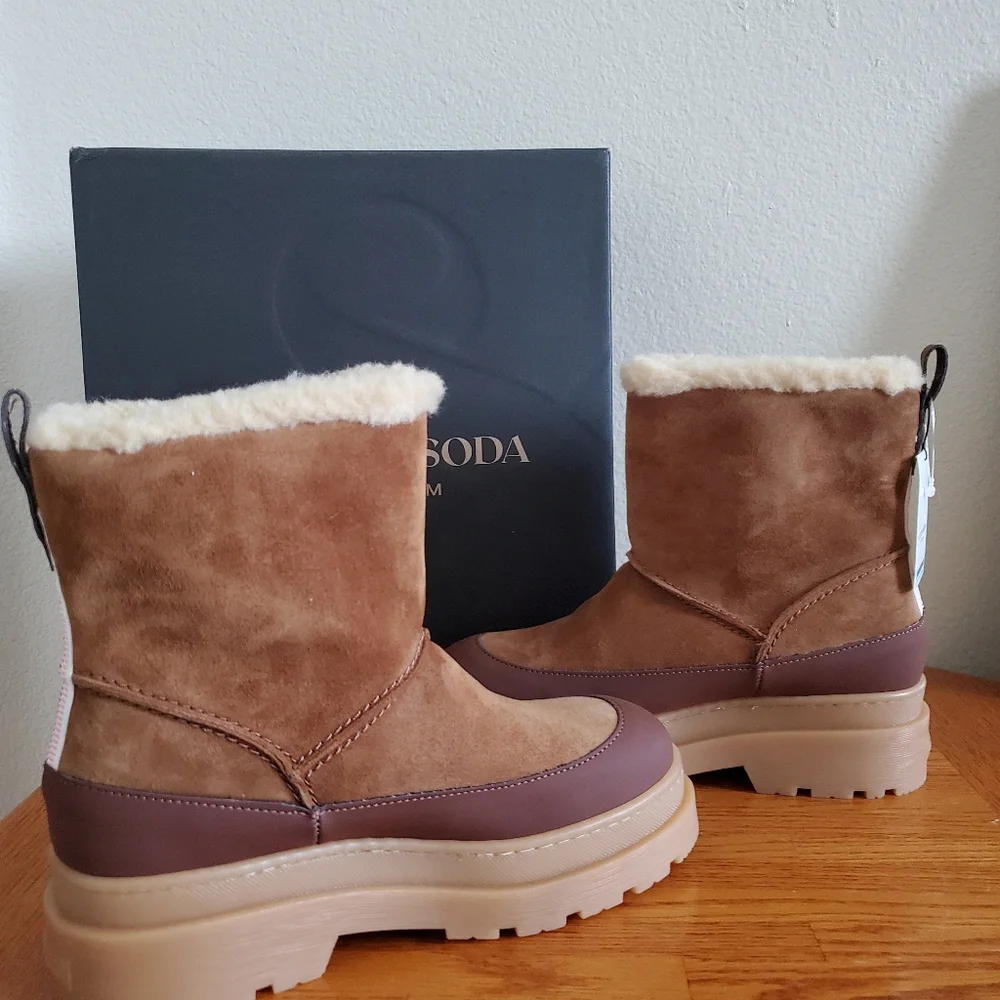 Scotch & Soda Women's Tan and Brown Boots